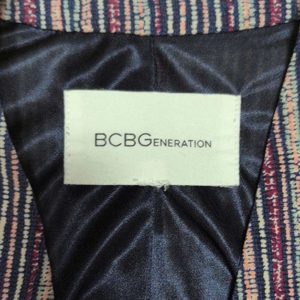 Bcbgeneration Multicolor Striped Blazer Size S - image 4